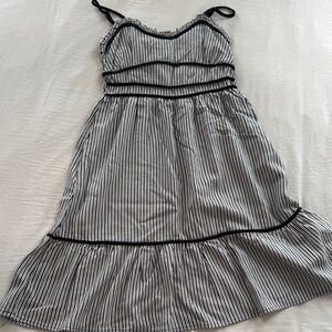 Striped Black and White Dress